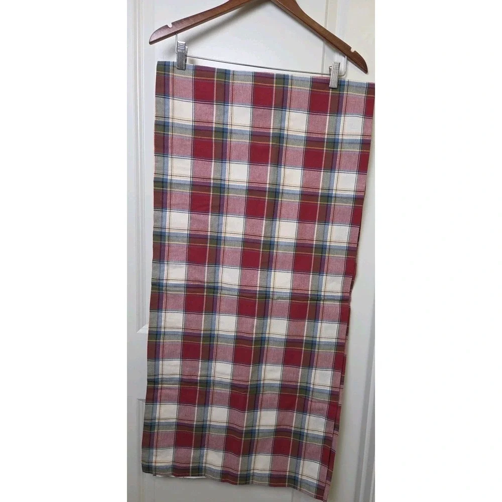 Longaberger Paprika Plaid Valances-set of 2 - 17.5 x 75